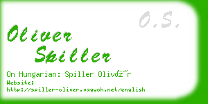 oliver spiller business card